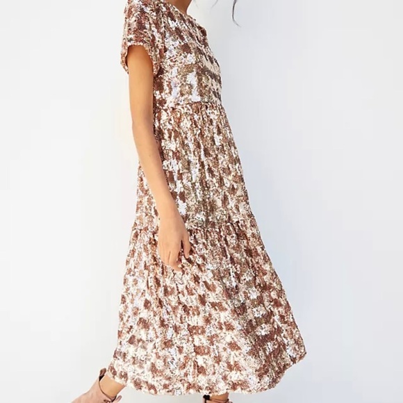 Anthropologie Dresses & Skirts - Anthropologie Maeve Bernadette Sequined Midi Dress